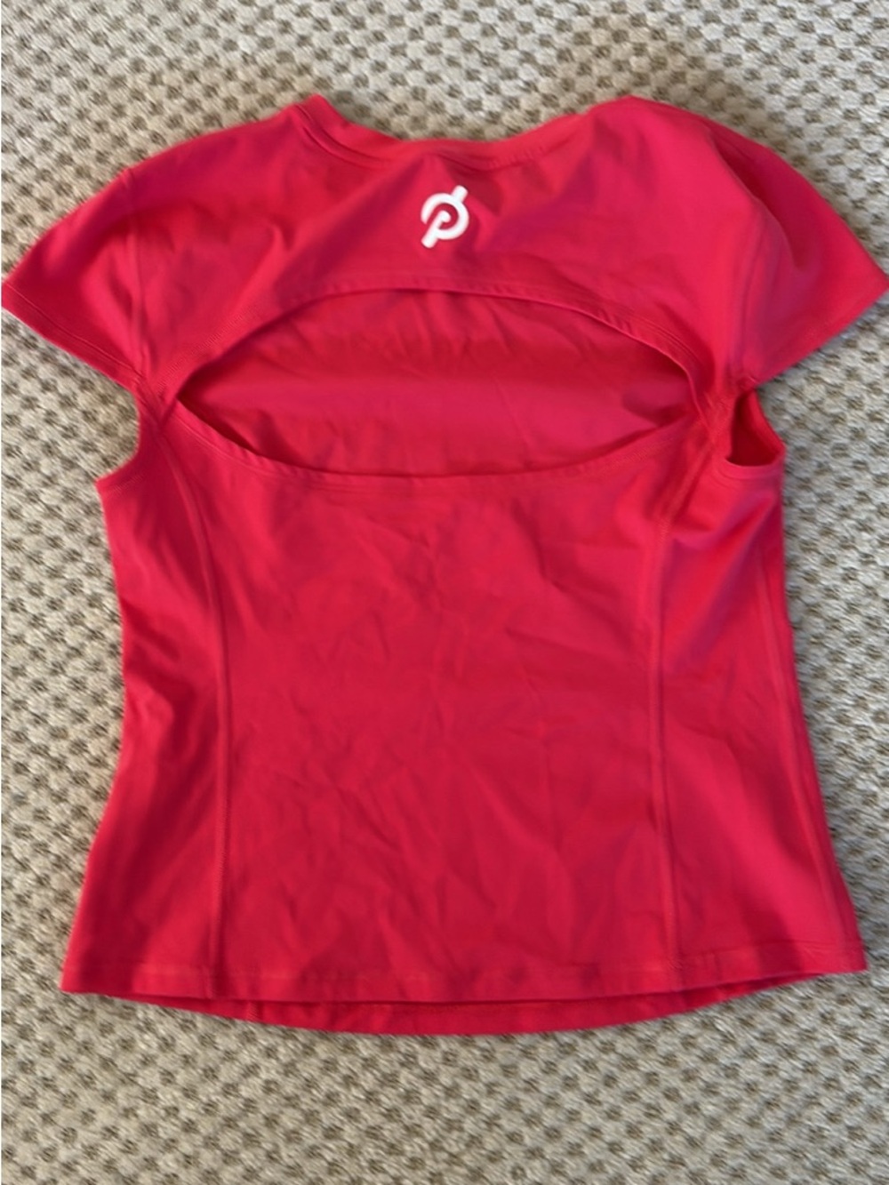 Peloton Hot Pink Short-Sleeve Tank Top with Back Cutout